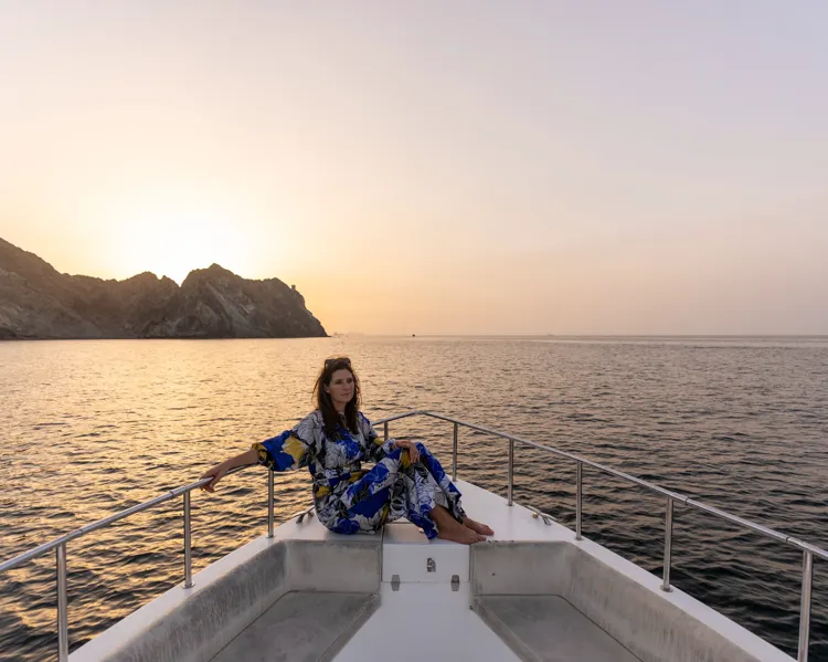 Sunset cruise off Muscat